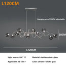 GobekUsa LED Glass Pendant Chandelier for Living Room Dining Bedroom Cafe