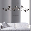 GobekUsa LED Glass Pendant Chandelier for Living Room Dining Bedroom Cafe