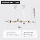 GobekUsa LED Glass Pendant Chandelier: Modern Nordic Style for Dining Room, Bedroom Decor