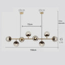 GobekUsa LED Glass Pendant Chandelier: Modern Nordic Style for Dining Room, Bedroom Decor