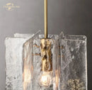 GobekUsa LED Glass Pendant Light, Modern Small Chandeliers for Bedroom, Dining Room, Kitchen Island