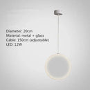 GobekUsa LED Glass Pendant Light: Stylish Round Fixture for Hall, Living Room, Restaurant