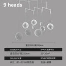 GobekUsa LED Glass Pendant Light: Stylish Round Fixture for Hall, Living Room, Restaurant