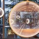 GobekUsa LED Glass Pendant Light: Stylish Round Fixture for Hall, Living Room, Restaurant