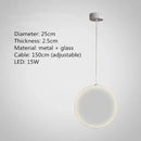 GobekUsa LED Glass Pendant Light: Stylish Round Fixture for Hall, Living Room, Restaurant