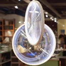 GobekUsa LED Glass Pendant Light: Stylish Round Fixture for Hall, Living Room, Restaurant