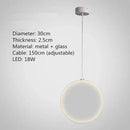 GobekUsa LED Glass Pendant Light: Stylish Round Fixture for Hall, Living Room, Restaurant