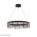GobekUsa LED Glass Ring Pendant Lights: Modern Iron Art Hanging Lamps for Home Décor