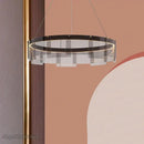 GobekUsa LED Glass Ring Pendant Lights: Modern Iron Art Hanging Lamps for Home Décor