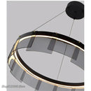 GobekUsa LED Glass Ring Pendant Lights: Modern Iron Art Hanging Lamps for Home Décor