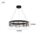 GobekUsa LED Glass Ring Pendant Lights: Modern Iron Art Hanging Lamps for Home Décor