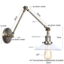 GobekUsa LED Glass Swing Arm Wall Lamps for Bedroom, Bathroom, and Stairway