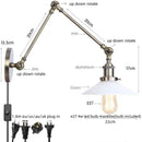 GobekUsa LED Glass Swing Arm Wall Lamps for Bedroom, Bathroom, and Stairway