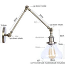 GobekUsa LED Glass Swing Arm Wall Lamps for Bedroom, Bathroom, and Stairway