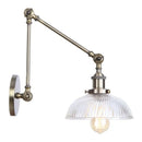 GobekUsa LED Glass Swing Arm Wall Lamps for Bedroom, Bathroom, and Stairway