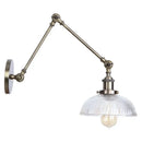 GobekUsa LED Glass Swing Arm Wall Lamps for Bedroom, Bathroom, and Stairway