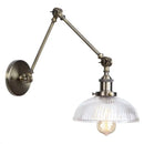 GobekUsa LED Glass Swing Arm Wall Lamps for Bedroom, Bathroom, and Stairway