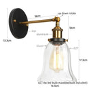GobekUsa LED Glass Wall Lamp Industrial Stair Light Fixture for Home Decor
