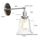 GobekUsa LED Glass Wall Lamp Industrial Stair Light Fixture for Home Decor