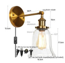 GobekUsa LED Glass Wall Lamp Industrial Stair Light Fixture for Home Decor