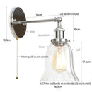 GobekUsa LED Glass Wall Lamp Industrial Stair Light Fixture for Home Decor