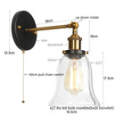 GobekUsa LED Glass Wall Lamp Industrial Stair Light Fixture for Home Decor