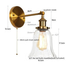GobekUsa LED Glass Wall Lamp Industrial Stair Light Fixture for Home Decor