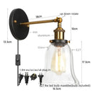 GobekUsa LED Glass Wall Lamp Industrial Stair Light Fixture for Home Decor