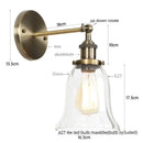 GobekUsa LED Glass Wall Lamp Industrial Stair Light Fixture for Home Decor