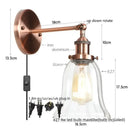 GobekUsa LED Glass Wall Lamp Industrial Stair Light Fixture for Home Decor