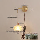 GobekUsa LED Glass Wall Lamp Modern Bedroom Coffee Vanity Light Fixtures