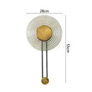 GobekUsa LED Glass Wall Lamp Stripe Design Round Light Fixture Gold Lumina