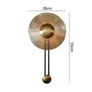 GobekUsa LED Glass Wall Lamp Stripe Design Round Light Fixture Gold Lumina