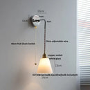 GobekUsa LED Glass Wall Light Fixture Bedroom Aisle Study Modern Adjustable Bedside Lamp