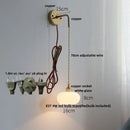 GobekUsa LED Glass Wall Light Fixture Bedroom Aisle Study Modern Adjustable Bedside Lamp