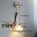 GobekUsa LED Glass Wall Light Fixture Bedroom Aisle Study Modern Adjustable Bedside Lamp