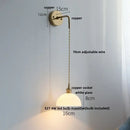 GobekUsa LED Glass Wall Light Fixture Bedroom Aisle Study Modern Adjustable Bedside Lamp