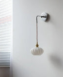 GobekUsa LED Glass Wall Light Fixture Bedroom Aisle Study Modern Adjustable Bedside Lamp