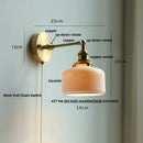 GobekUsa LED Glass Wall Light Fixture Up Down Rotate Modern Living Room Bar