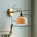 GobekUsa LED Glass Wall Light Fixture Up Down Rotate Modern Living Room Bar