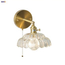 GobekUsa LED Glass Wall Lights Pull Chain Switch | Nordic Modern Design Bedside Lamp