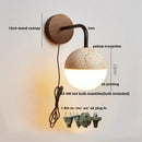 GobekUsa LED Glass Wall Lights with Pull Chain Switch for Restaurant Living Room