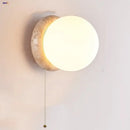 GobekUsa LED Glass Wall Lights with Pull Chain Switch for Restaurant Living Room