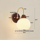 GobekUsa LED Glass Wall Sconce Pull Chain Switch Modern Stair Light Fixtures