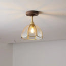 GobekUsa LED Glass Wood Ceiling Lamp for Modern Indoor Lighting and Decoration