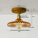 GobekUsa LED Glass Wood Ceiling Light Modern Plafondlamp for Living Room