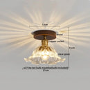 GobekUsa LED Glass Wood Ceiling Light Modern Plafondlamp for Living Room