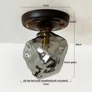 GobekUsa LED Glass Wood Ceiling Light Modern Plafondlamp for Living Room