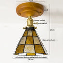 GobekUsa LED Glass Wood Ceiling Light Modern Plafondlamp for Living Room
