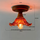 GobekUsa LED Glass Wood Ceiling Light Modern Plafondlamp for Living Room